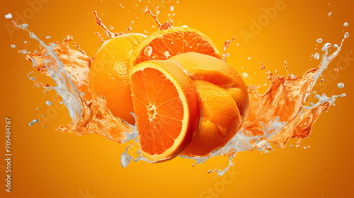 orange or Fruit juice splash in the form of arm muscle