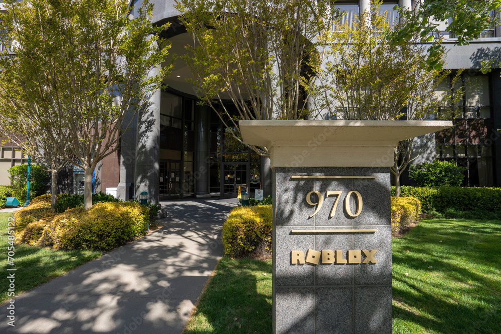 San Mateo, CA, USA - May 1, 2022: The headquarters campus of Roblox