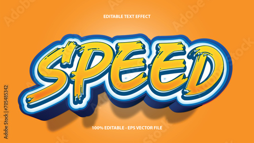 Vector Speed Editable Text Effects
