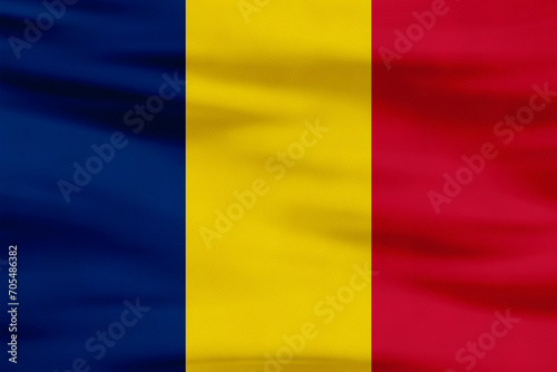 Chad Flag - Blue, Yellow, Red Vertical Stripes