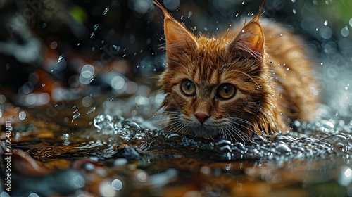 Songkran Summer Season Concept Scottish Cat, Desktop Wallpaper Backgrounds, Background HD For Designer © PicTCoral