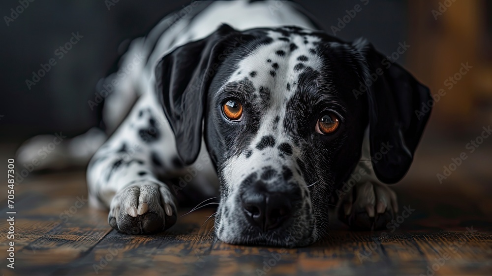 Studio Headshot Portrait Dalmatian Dog Looking, Desktop Wallpaper Backgrounds, Background HD For Designer