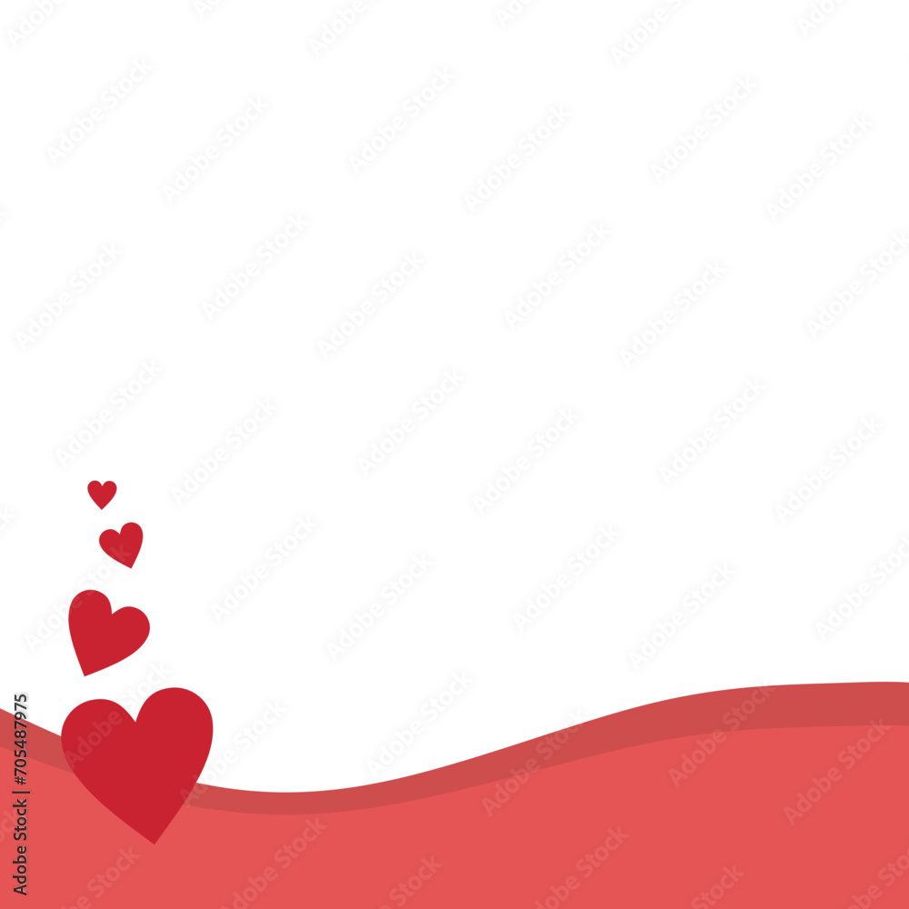 Footer Valentine Love Shape