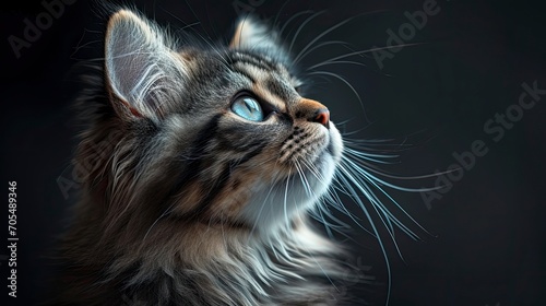 Portrait Cute Pets Cat Dog Looking, Desktop Wallpaper Backgrounds, Background HD For Designer