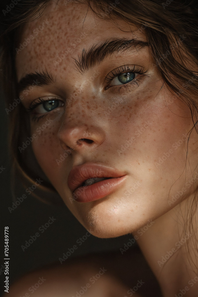 close up portrait of a woman
