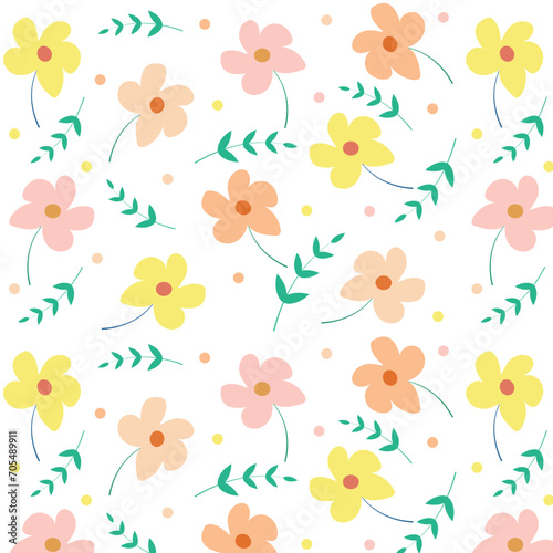 Free vector seamless beautiful floral pattern