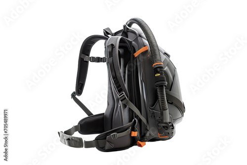 Comfortable Cleaning: The Worn Backpack Vacuum Cleaner Advantage Isolated on Transparent Background