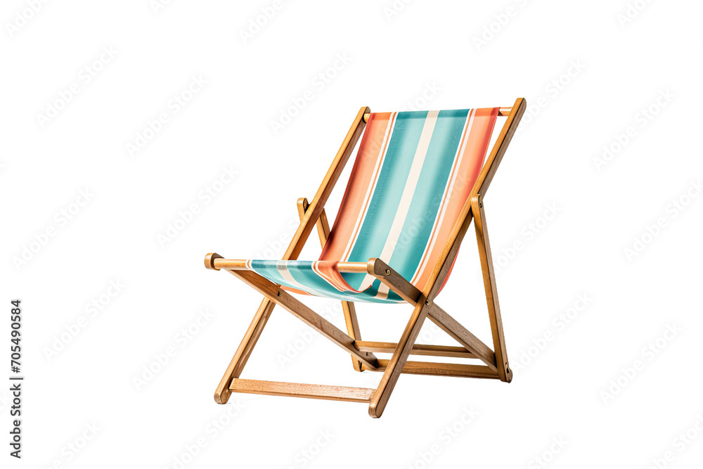 Beachside Bliss: Choosing the Ideal Beach Chair Isolated on Transparent Background