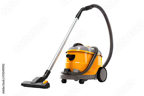 Versatile Canister Vacuum Cleaner for All Flooring Types Isolated on Transparent Background photo