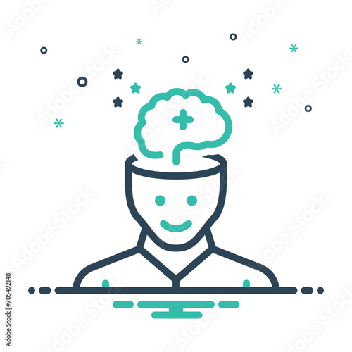 Mix icon for positive mindset