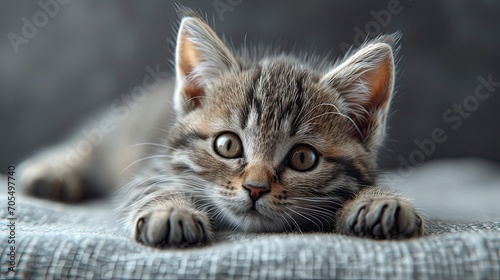 Cute Pet Kitten On Clean White, Desktop Wallpaper Backgrounds, Background HD For Designer © PicTCoral