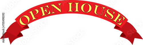 SIGNAGE OPEN HOUSE VECTOR ILLUSTRATION