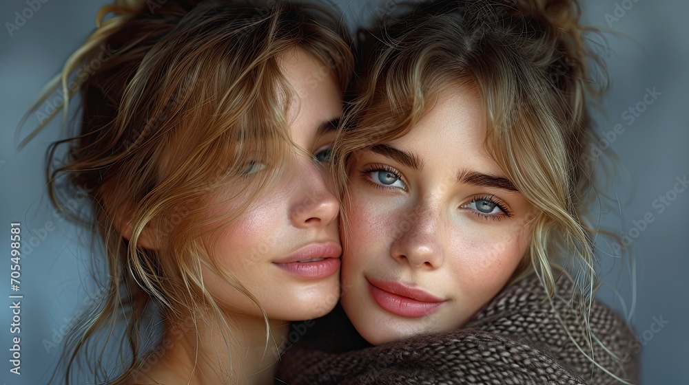 Cute Young Woman Kisses Hugs Her, Desktop Wallpaper Backgrounds, Background HD For Designer Cute Young Woman Kisses Hugs Her, Desktop Wallpaper Backgrounds, Background HD For Designer