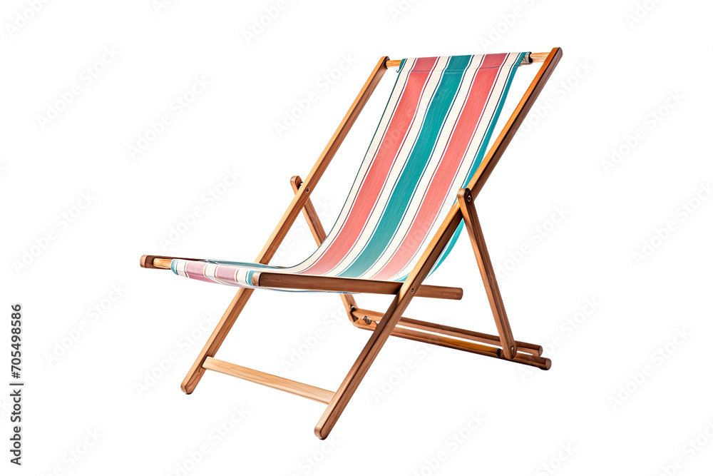 Elegant Deck Chair Furniture Isolated on Transparent Background