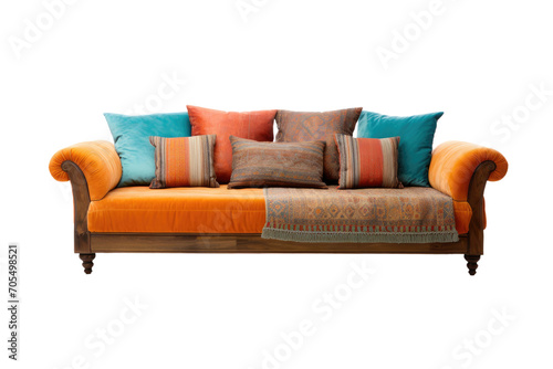 Elegant Daybed Sofa Concept Isolated on Transparent Background photo