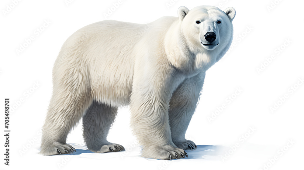Fototapeta premium Polar Bear PNG, Arctic Mammal, Polar Bear Image, White Fur, Ice Habitat, Wildlife Photography, Conservation Icon, Arctic Wildlife