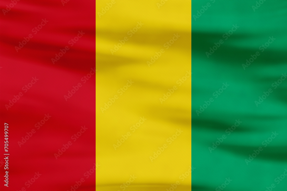 Guinea Flag - Red, Yellow, Green Vertical Stripes