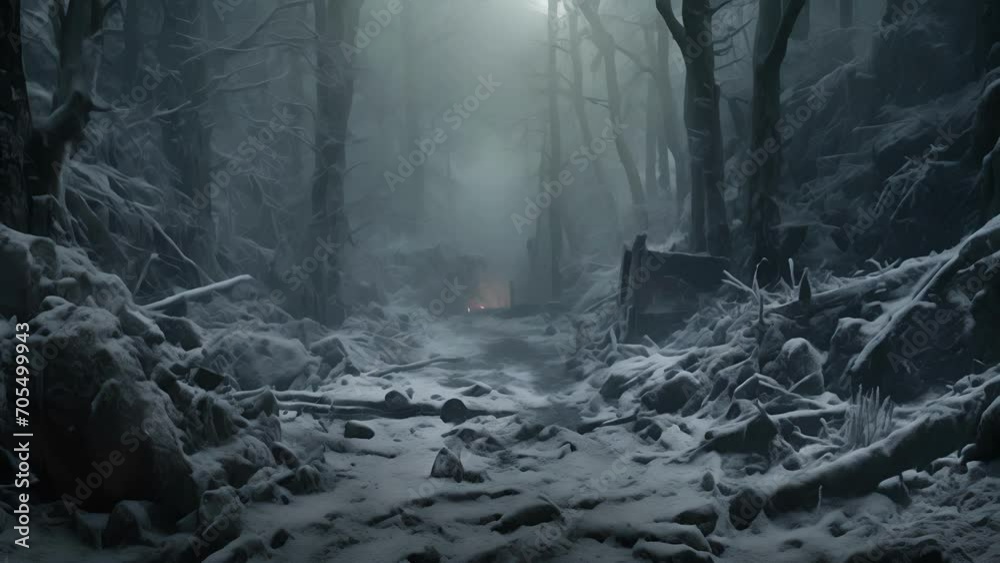 A winter wonderland turned treacherous as a forest is engulfed in a dangerous ice storm, ping everything in its icy grip. A winter wonderland turned treacherous as a forest is engulfed in a dangerous ice storm, ping everything in its icy grip.