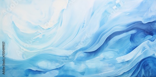 Abstract blue and white wave background. Created with Ai photo