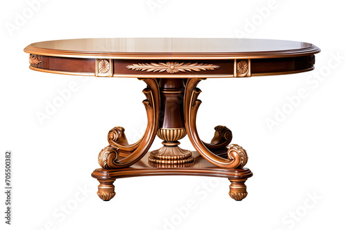 Elegant Extendable Luxury Dinner Table Setting Isolated on Transparent Background