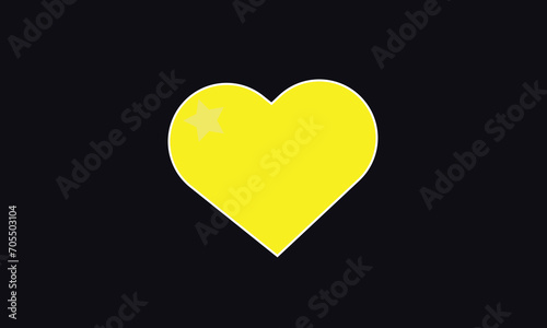 golden heart on black background