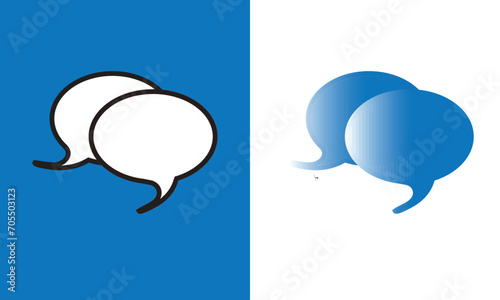 blue speech bubble and message sign