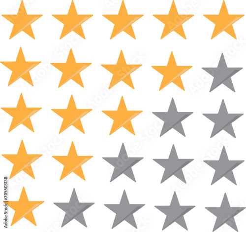 Star Rating Icon on white background