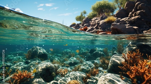 underwater view in the sea