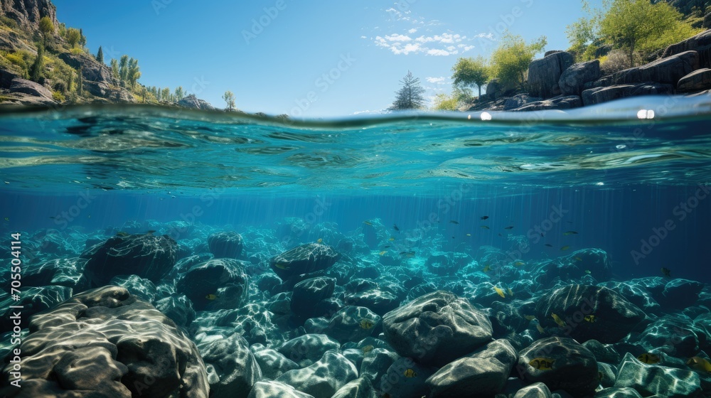 Underwater and sea surface views
