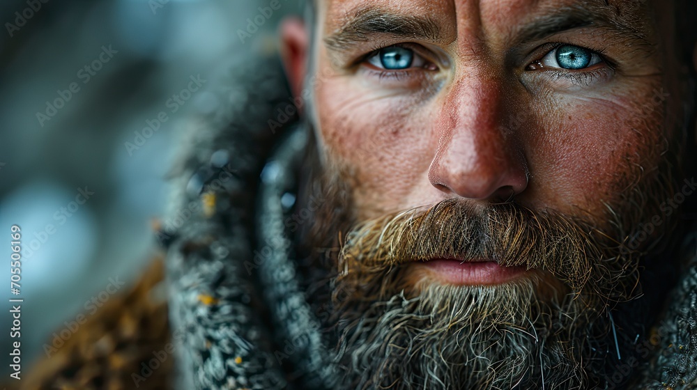 Close Beard Man Icelandic Sweater Who, Desktop Wallpaper Backgrounds