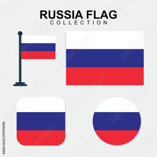 Russia Country National Flag set © Babrul
