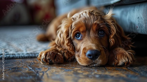 Cocker Spaniel Puppy Dog Laying Down, Desktop Wallpaper Backgrounds, Background HD For Designer