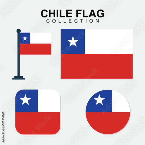 Chile Country National Flag set Free Download Chile Country National Flag set - GFXLoad