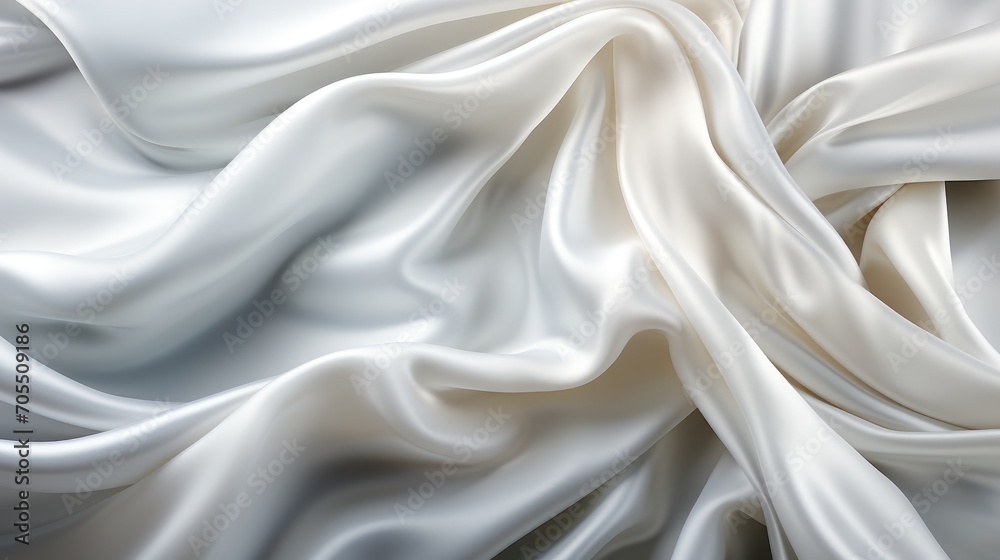 Obraz premium White gray satin is a silver white fabric