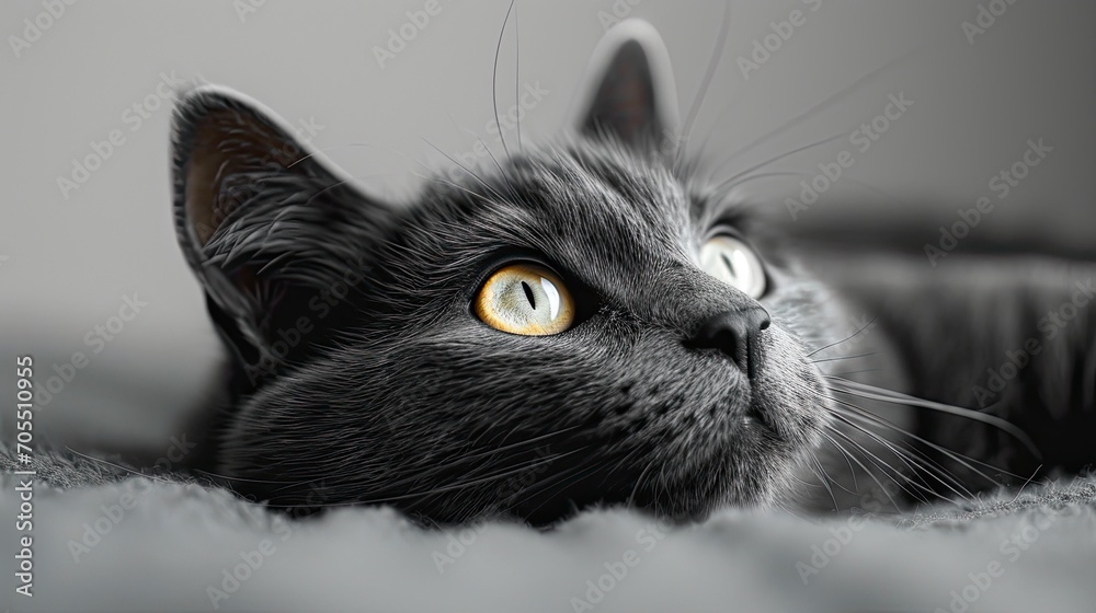 Black White Mixedbreed Cat Happy Border, Desktop Wallpaper Backgrounds, Background HD For Designer