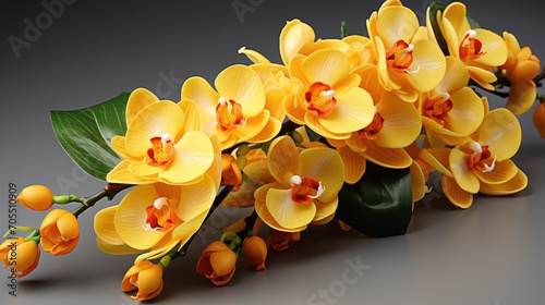 Yellow orchid,Tropical flowers