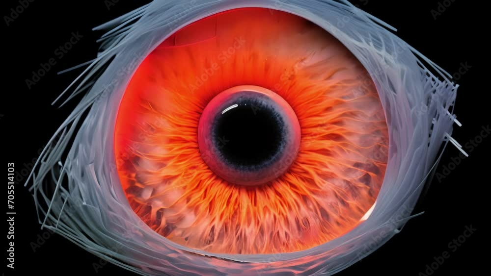 Intimate snapshot of the developing eye and optic vesicle in a human embryo, displaying the intricate and delicate journey of early sensory organ formation.