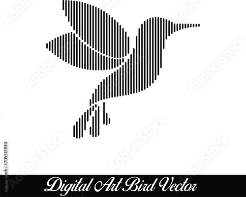 Digital Art Bird Vector Design Creative Concept