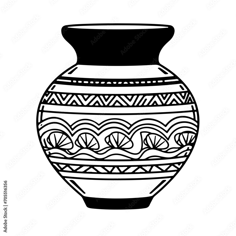 Diwali Ceramic Pot Decoration Icon