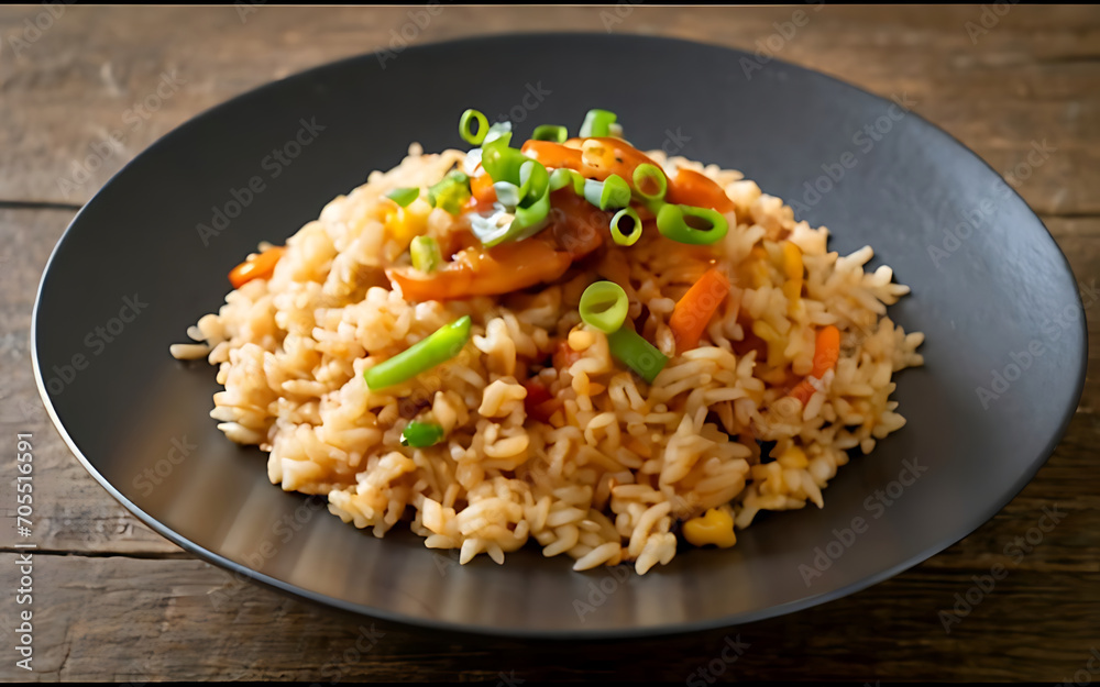 Capture the essence of Fried Rice in a mouthwatering food photography shot