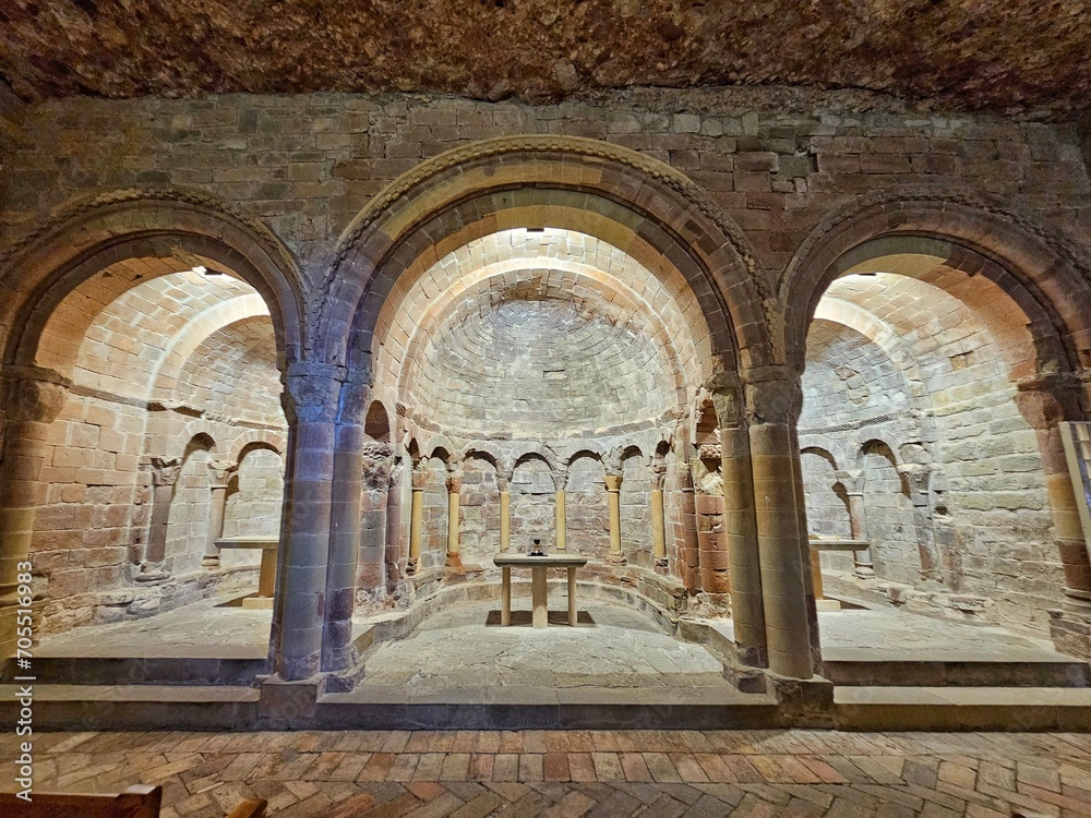 Romanesque church of the monastery of San Juan de la Peña in Huesca
