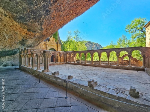 Romanesque cloister of the Royal Monastery of San Juan de la Peña in Huesca, Aragon