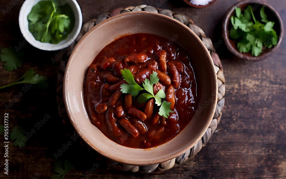 Capture the essence of Rajma in a mouthwatering food photography shot - obrazy, fototapety, plakaty 