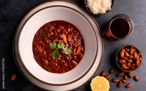Capture the essence of Rajma in a mouthwatering food photography shot