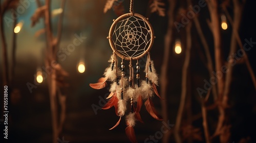 Dreamcatcher ethnic amulet,symbol photo