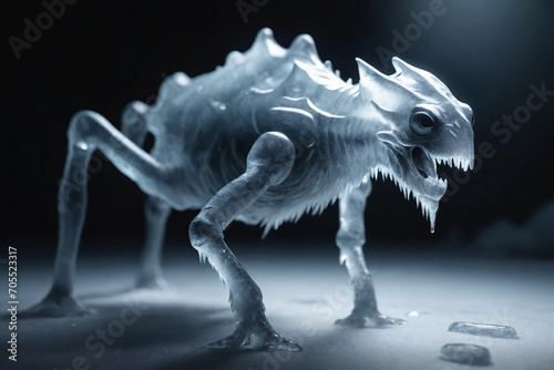 A illustration of a creature made only of ice © Giuseppe Cammino