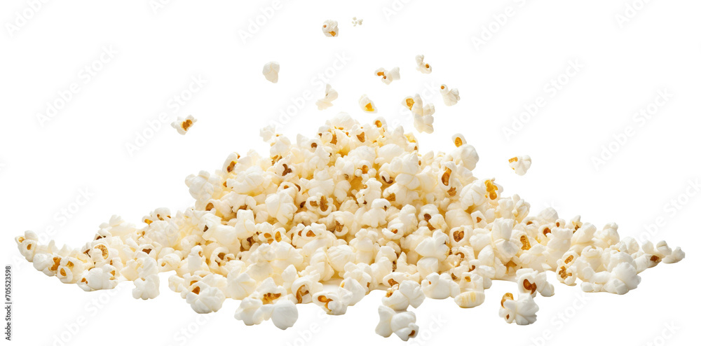 Flying delicious popcorn cut out Flying delicious popcorn cut out
