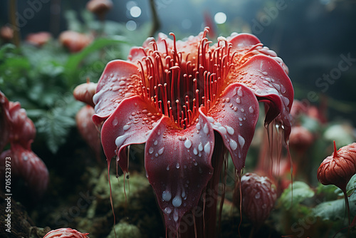 Corpse Flower - showcasing its massive bloom and notorious smell. photo