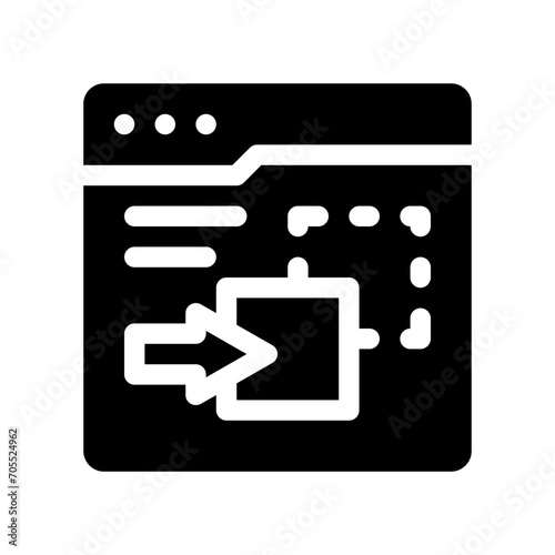 drag and drop glyph icon