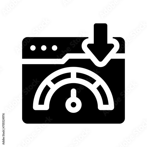 speed test glyph icon